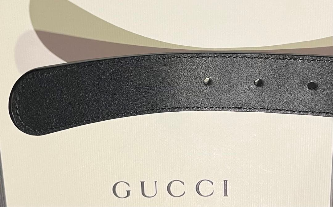 ★(中古美品) GUCCI ダブルGロゴ ベルト ブラック★