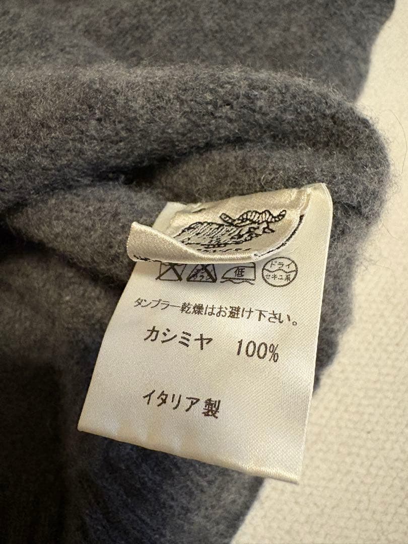 ダークグレー Vネック ベスト Mサイズ相当　カシミア