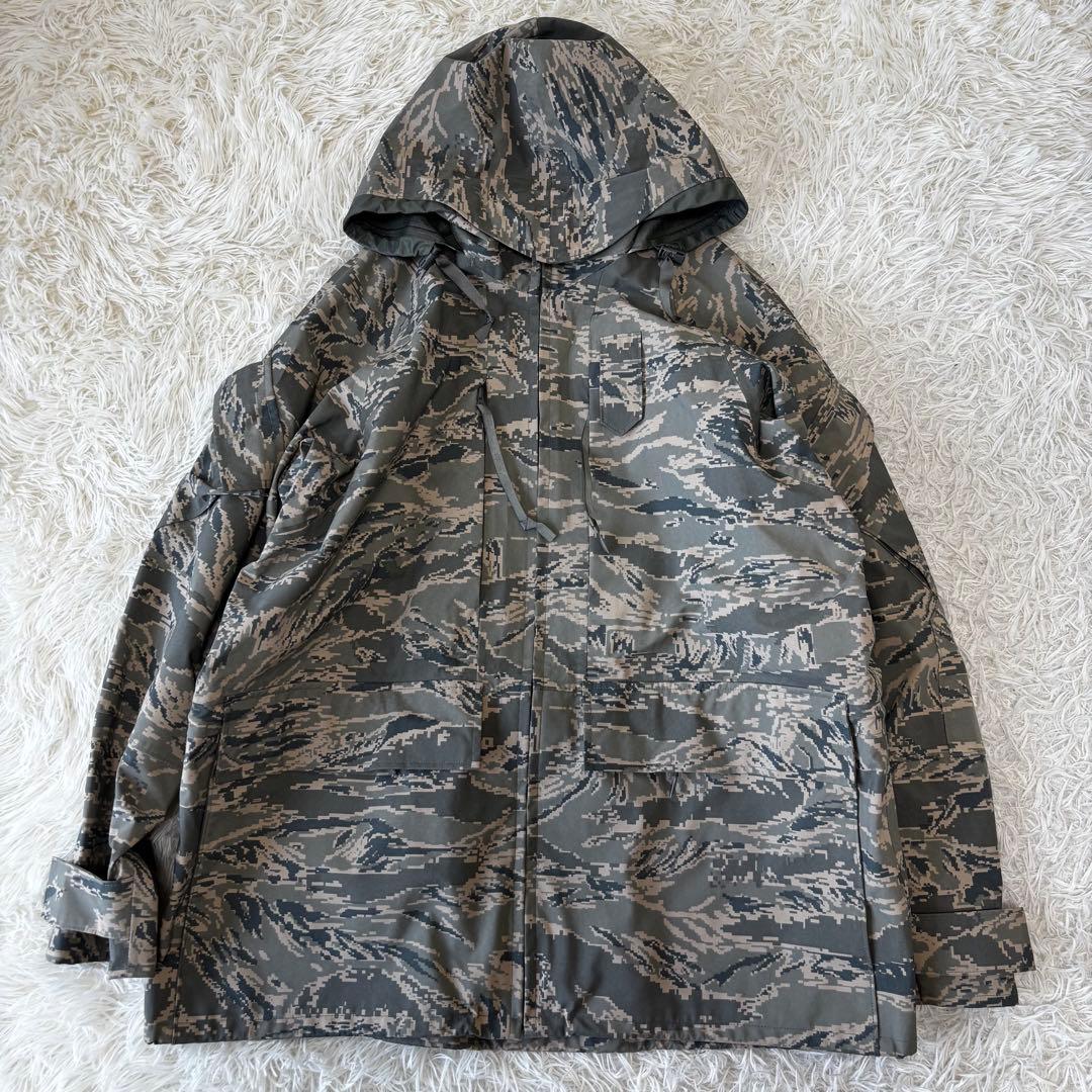 米空軍放出　ミリタリーゴアテックス　APECS タイガーカモ　全天候型パーカーL