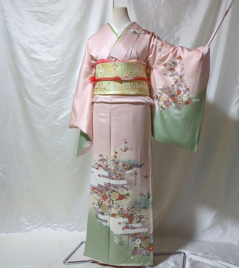 正絹　袷　訪問着　長襦袢付き　６点セット　卒業式　入学式　結婚式 お宮参り