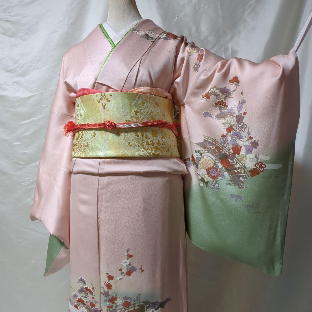 正絹　袷　訪問着　長襦袢付き　６点セット　卒業式　入学式　結婚式 お宮参り
