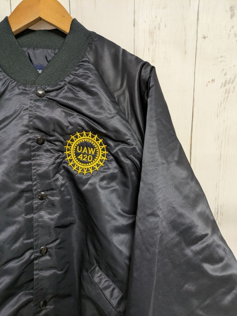 90s USA製 King Louie UAW スタジャン XL ブラック f2