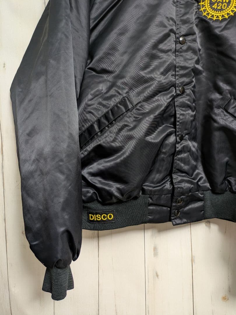 90s USA製 King Louie UAW スタジャン XL ブラック f2