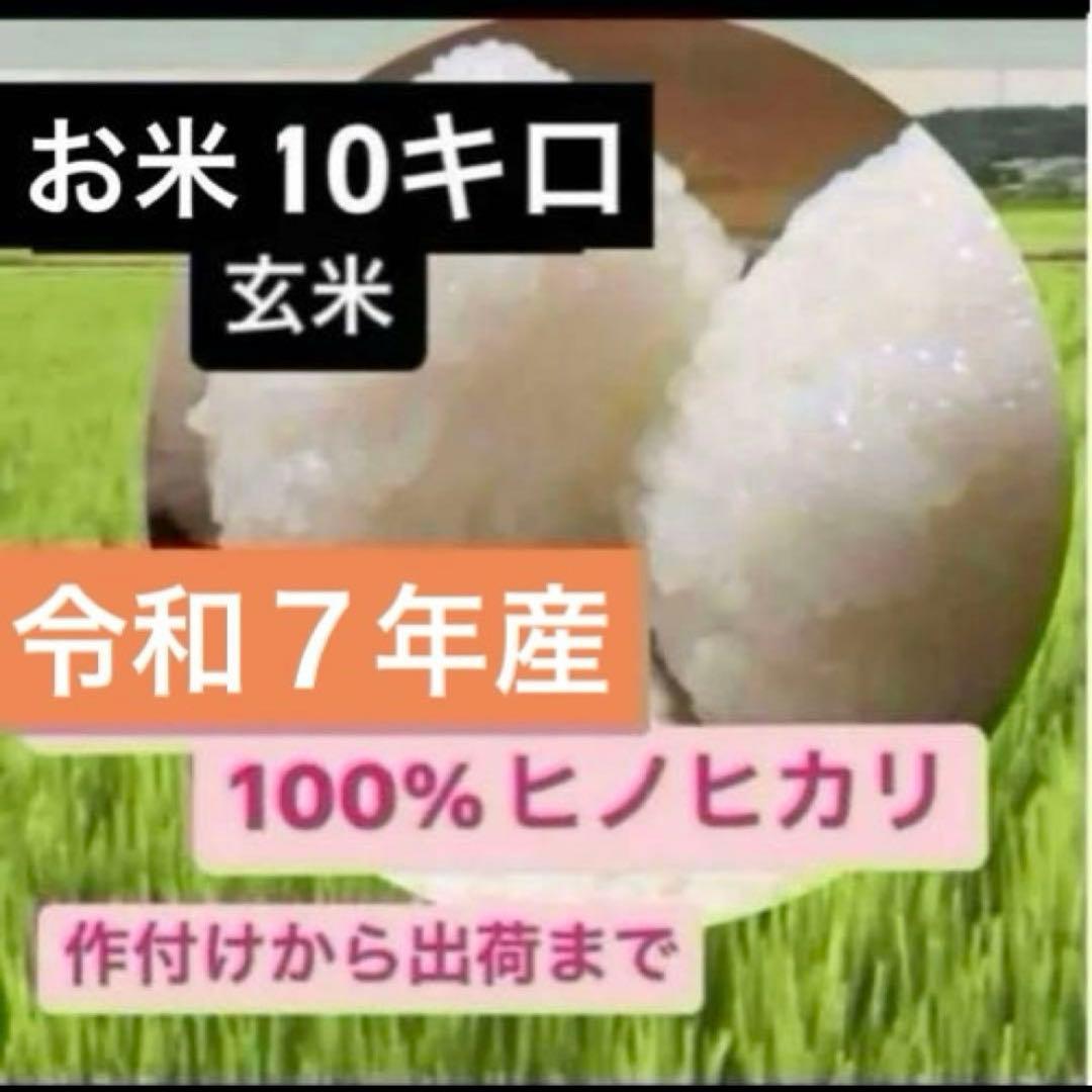 令和7年産 100%ヒノヒカリ玄米 10キロ　送料精米無料