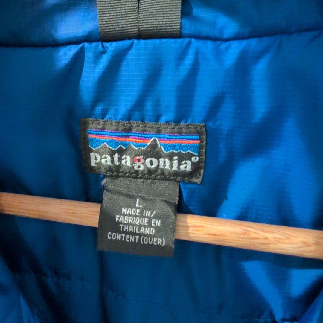 Patagonia パフボールハーフジップベスト Lサイズ ブラック/ブルー