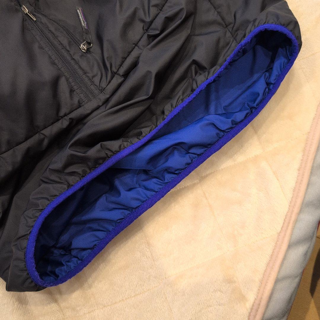 Patagonia パフボールハーフジップベスト Lサイズ ブラック/ブルー
