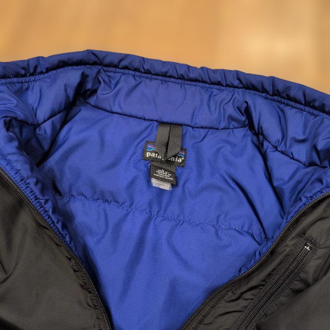 Patagonia パフボールハーフジップベスト Lサイズ ブラック/ブルー