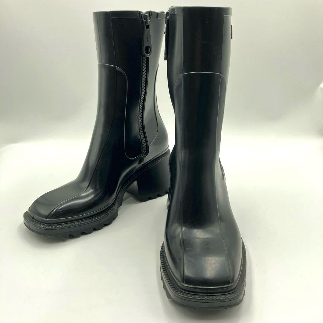 【美品】Chloé　8.6万 BETTY レインブーツ ラバー ブラック 40