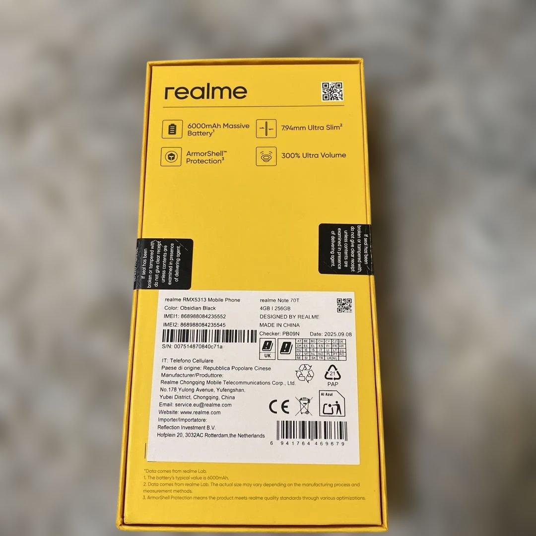 スマートフォン本体 realme Note 70T 4GB/256GB BEACH