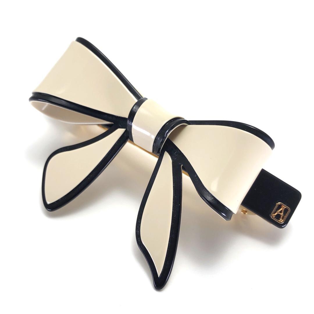 【美品】アレクサンドルドゥパリ／ベーシックリセ リボンモチーフ バレッタ