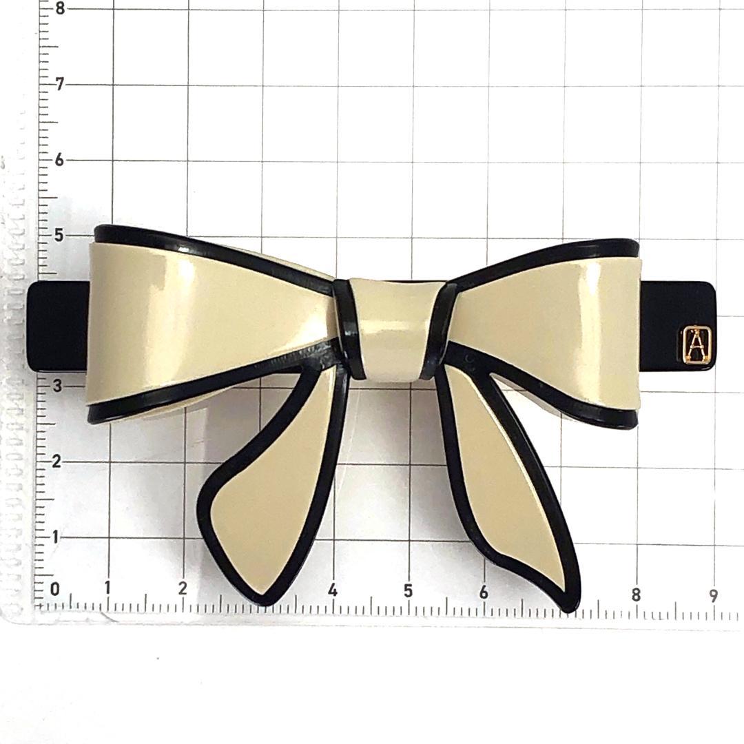 【美品】アレクサンドルドゥパリ／ベーシックリセ リボンモチーフ バレッタ