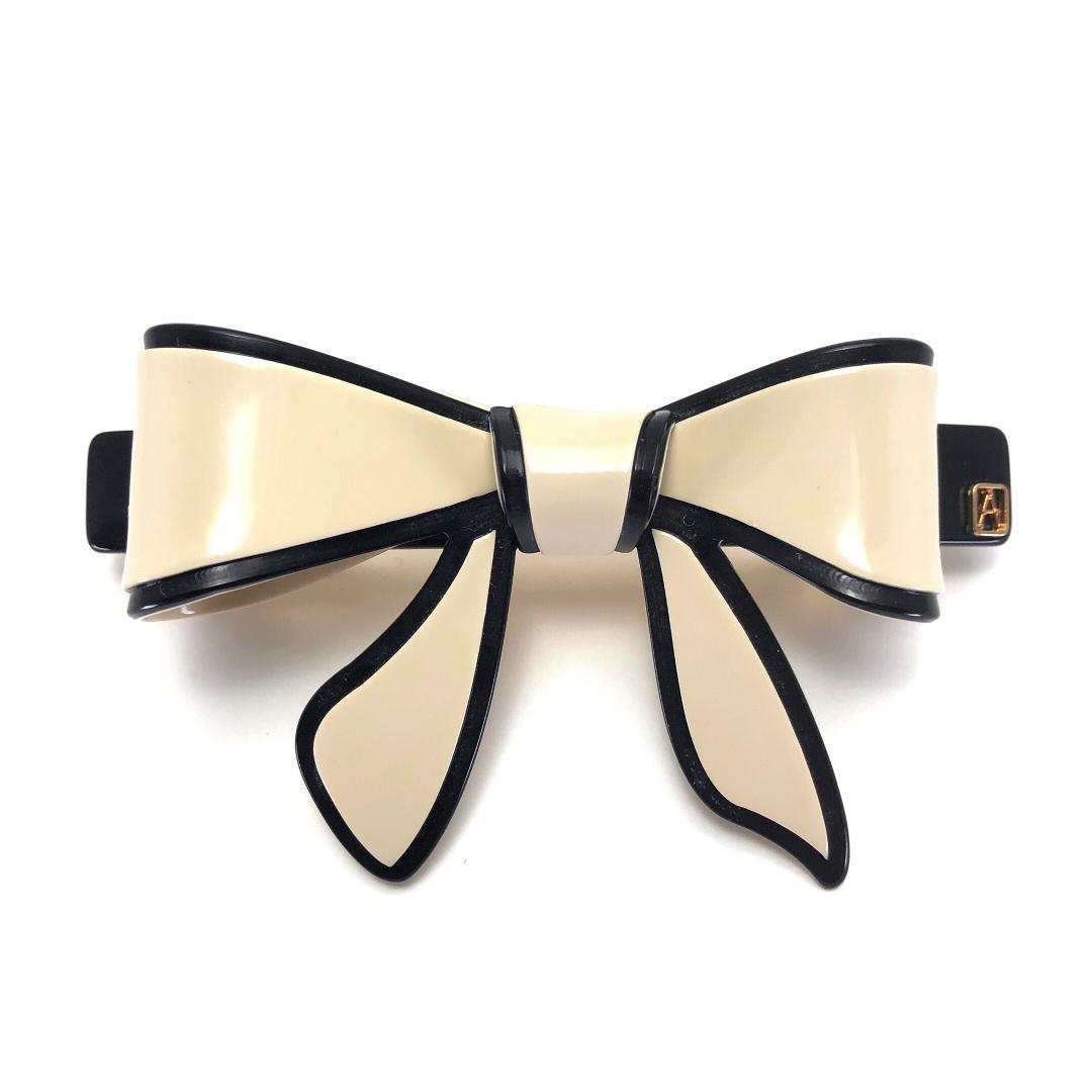 【美品】アレクサンドルドゥパリ／ベーシックリセ リボンモチーフ バレッタ