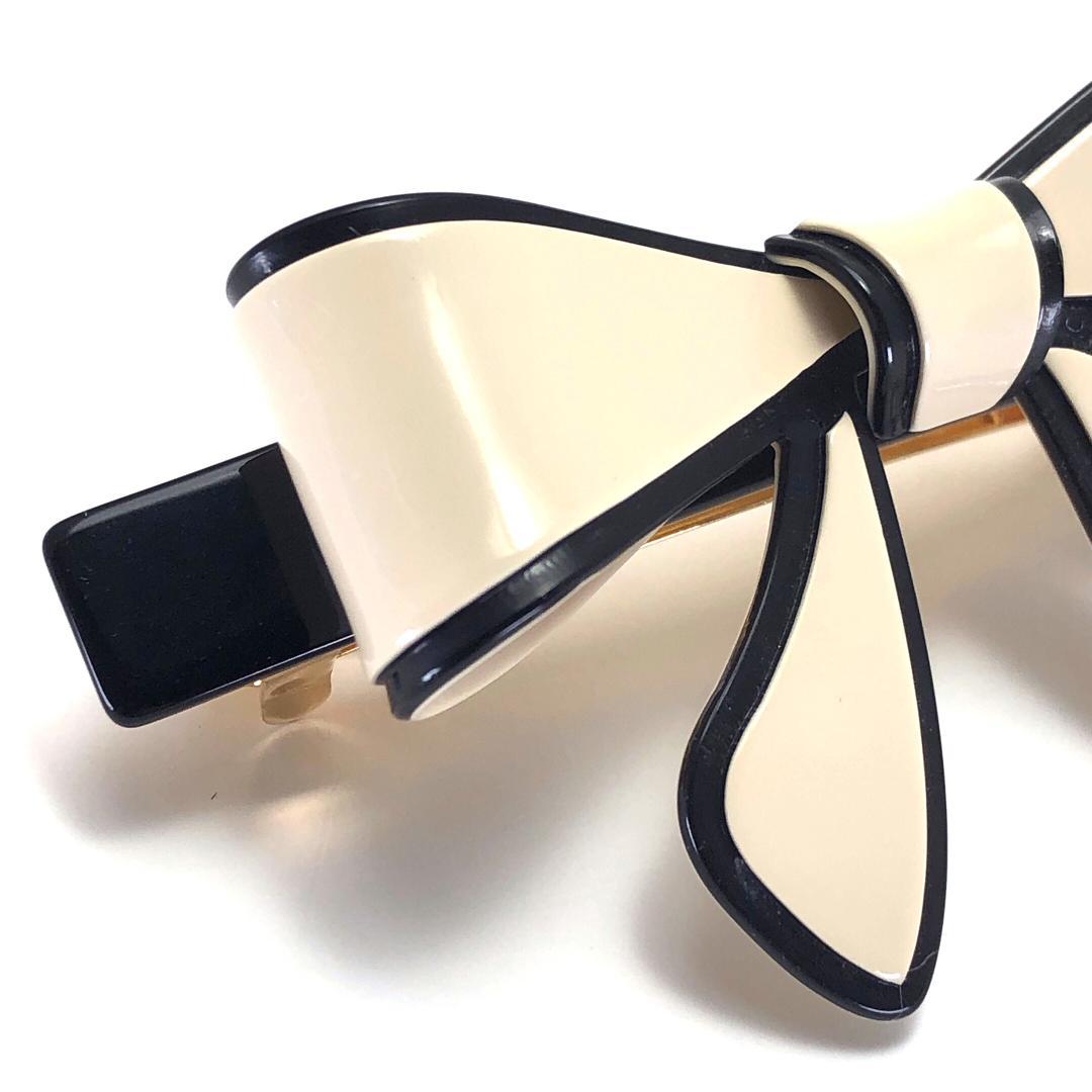 【美品】アレクサンドルドゥパリ／ベーシックリセ リボンモチーフ バレッタ