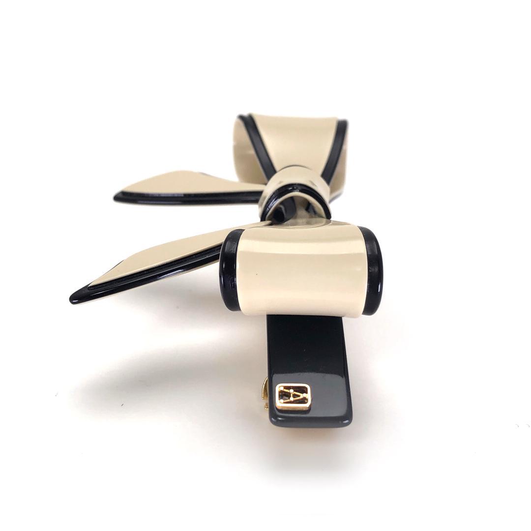 【美品】アレクサンドルドゥパリ／ベーシックリセ リボンモチーフ バレッタ