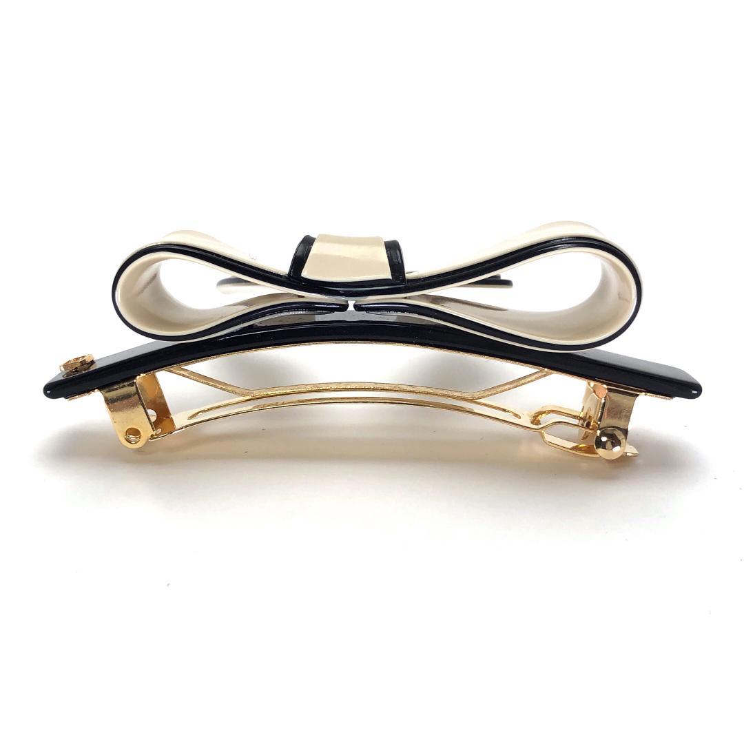 【美品】アレクサンドルドゥパリ／ベーシックリセ リボンモチーフ バレッタ