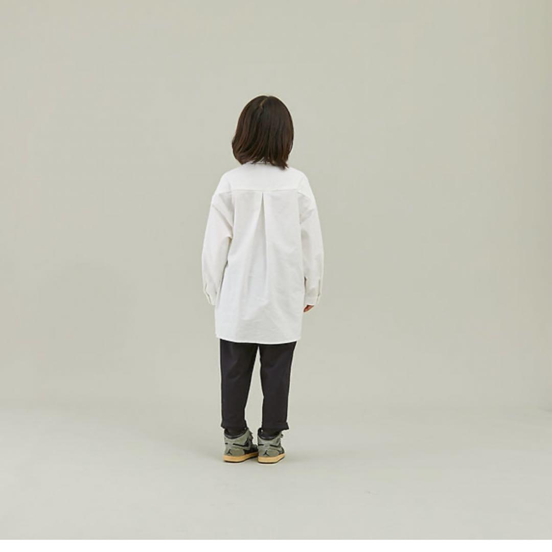 新品2025SS MOUN TEN. ホワイト 長袖シャツ キッズ 140