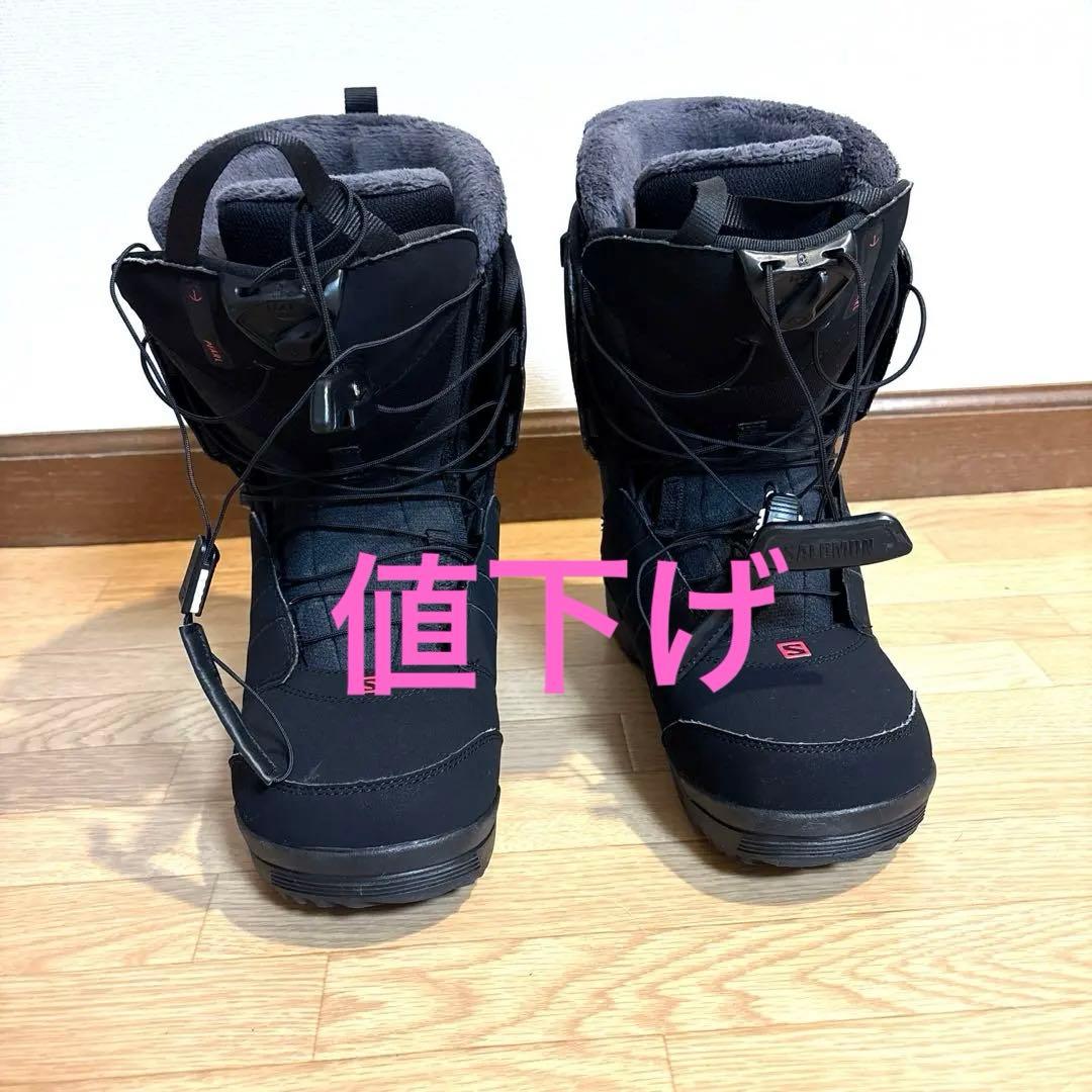 SALOMONスノーボードブーツ黒レディース