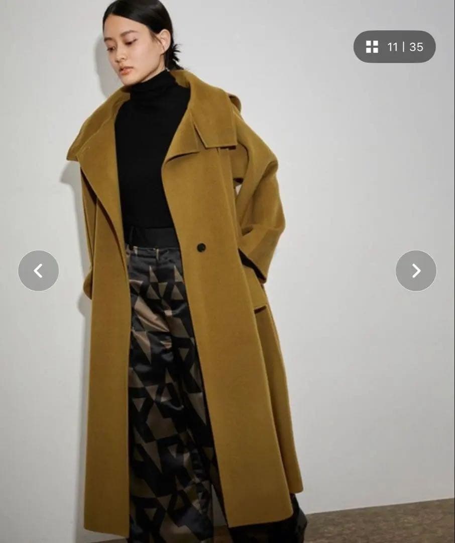 アダムエロペスタンドカラーフーデッドリバーコート