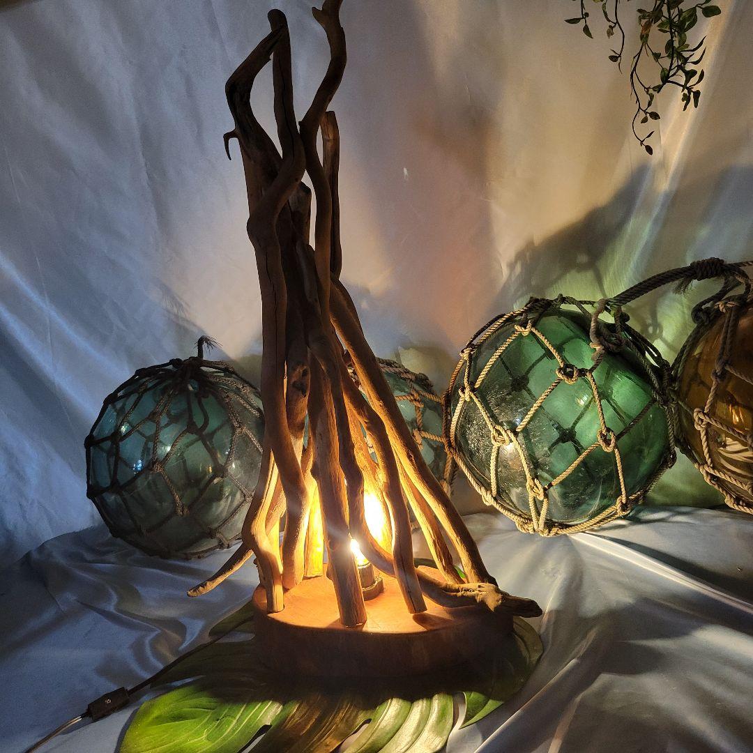 流木ランプ　流木照明　流木インテリア　行灯　オブジェ　ハンドメイド