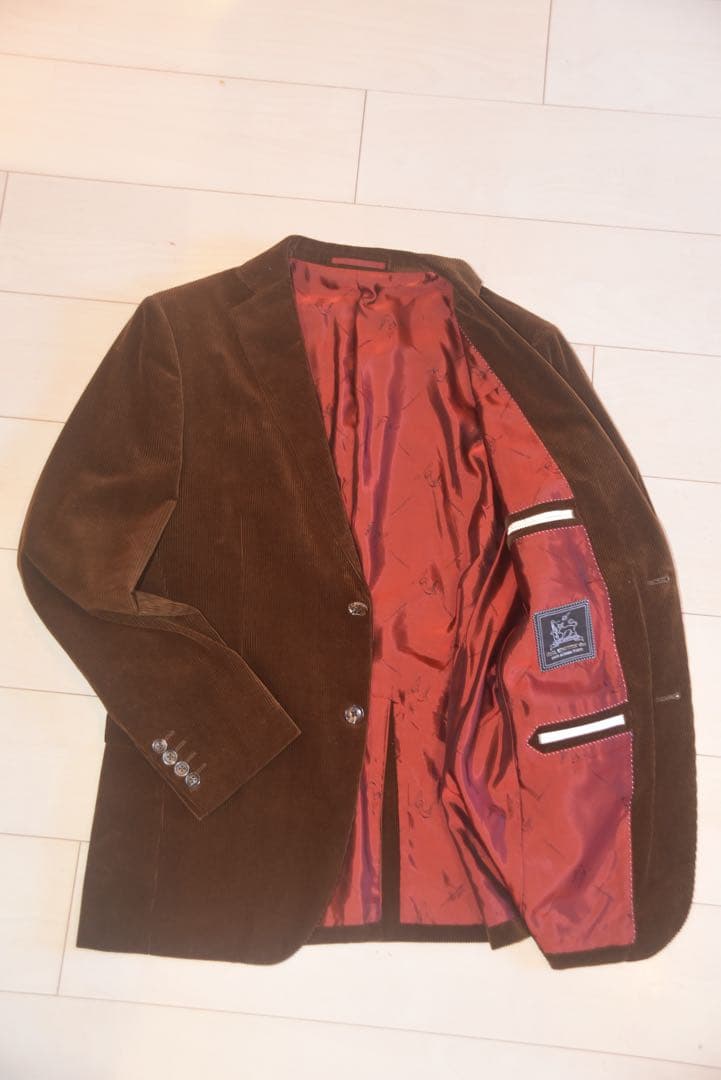 Ermenegildo Zegna ブラウン コーデュロイ テーラードジャケット