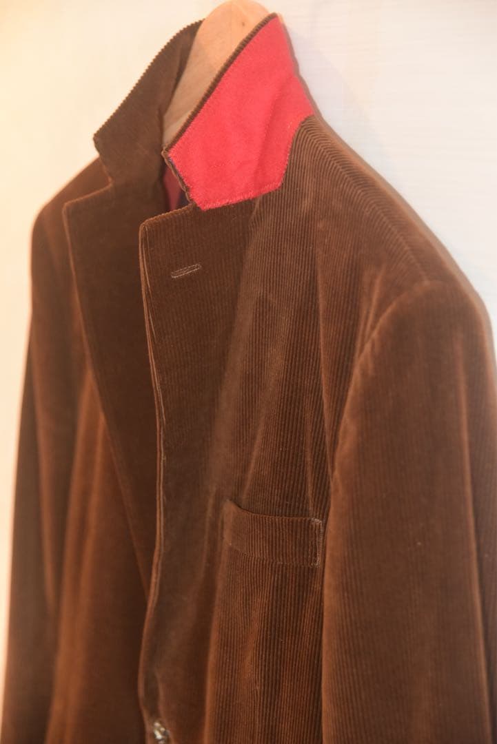 Ermenegildo Zegna ブラウン コーデュロイ テーラードジャケット