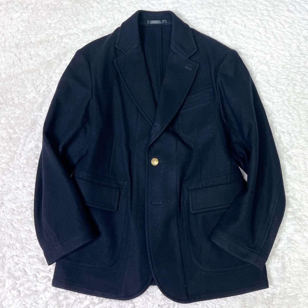 D.C.WHITE 紺ブレ 金ボタン テーラード 段返り3B ウール ブレザー