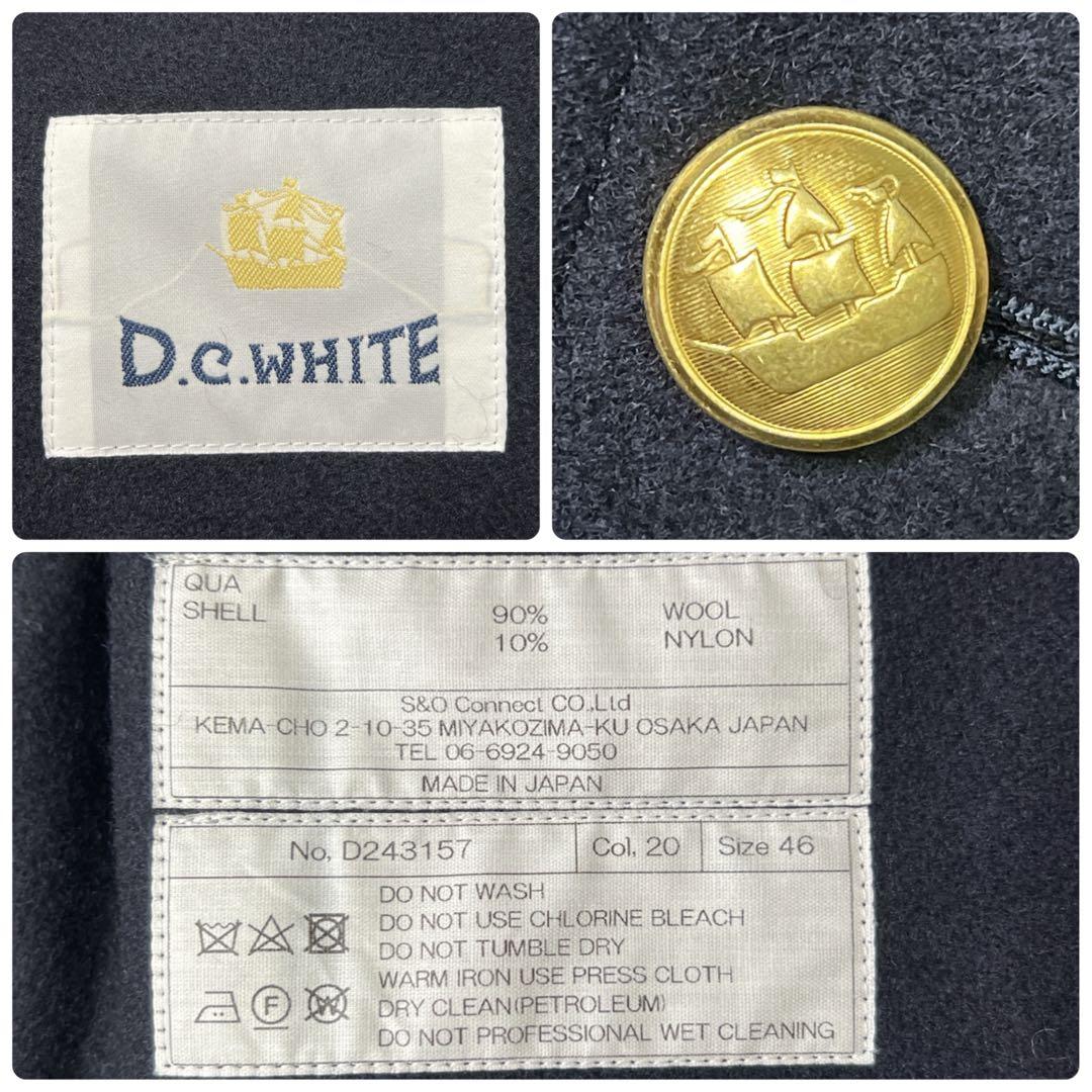 D.C.WHITE 紺ブレ 金ボタン テーラード 段返り3B ウール ブレザー
