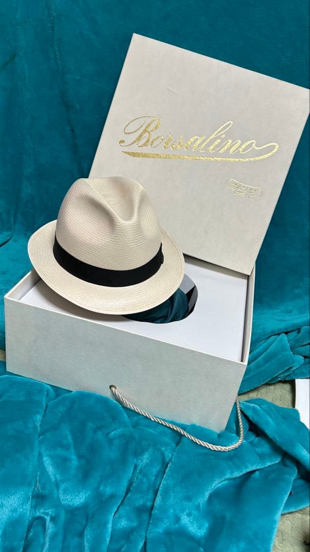ち*ょ様 Borsalino [天然草☆本パナマ] 中折れパナマハツト