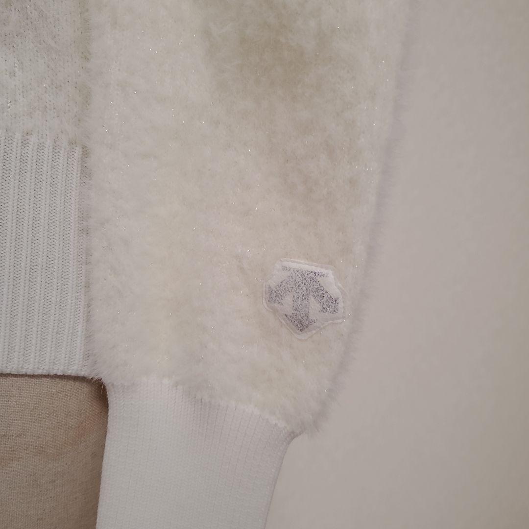 DESCENTE CRYSTAL ラメミックスシャギータートルネックセーター