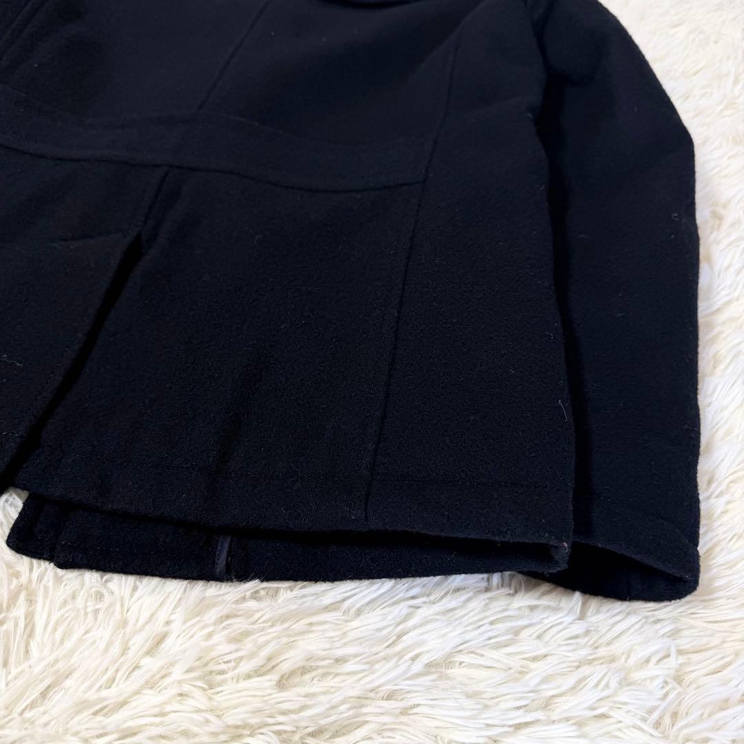 美品 バーバリーブラックレーベル ダッフルコート ボアフード ブラック L