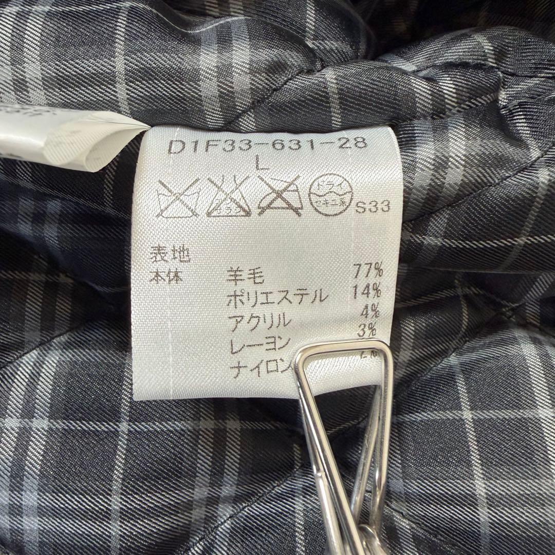 美品 バーバリーブラックレーベル ダッフルコート ボアフード ブラック L