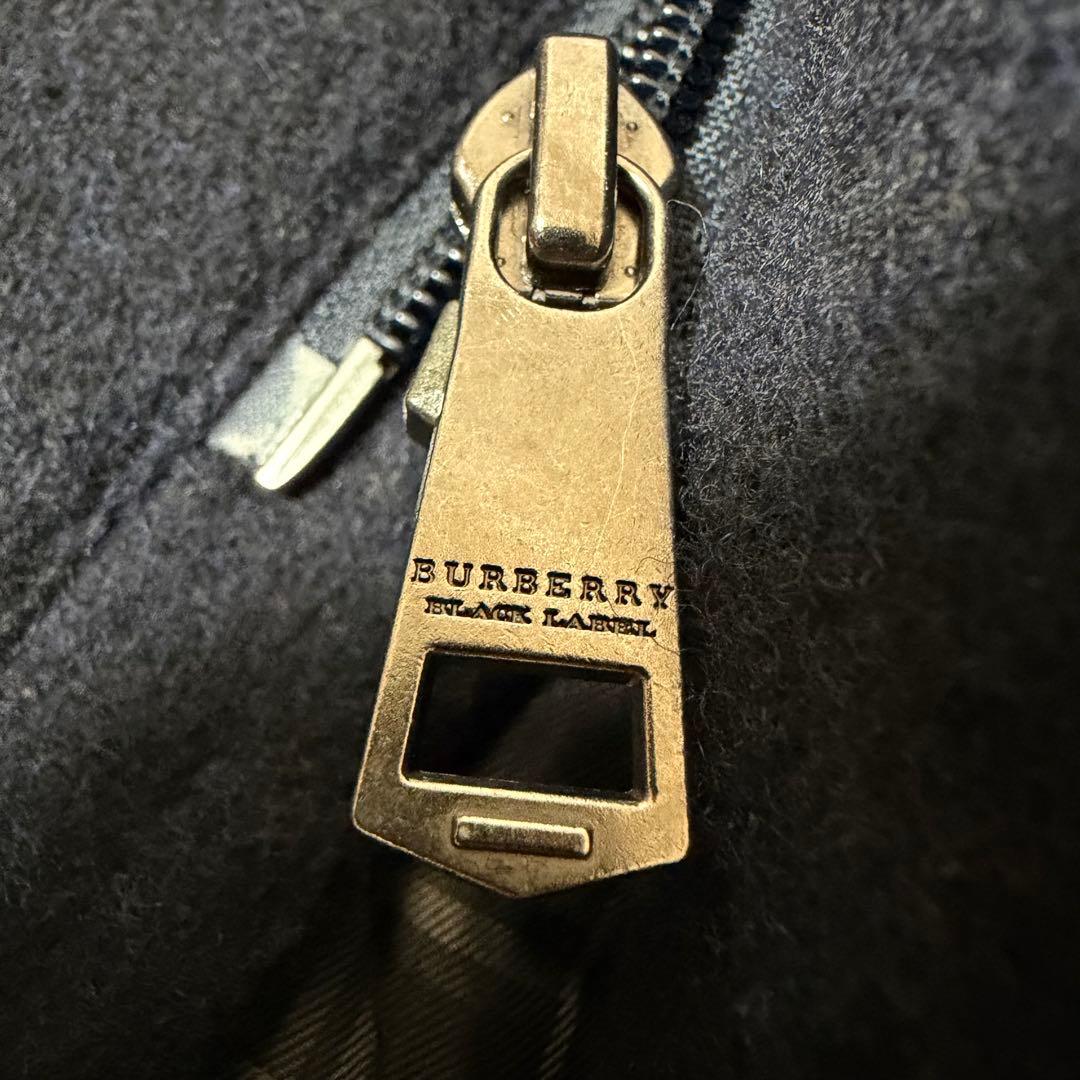 美品 バーバリーブラックレーベル ダッフルコート ボアフード ブラック L