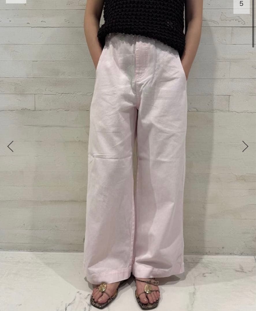 Spick and Span ギャザーチノ　ピンク