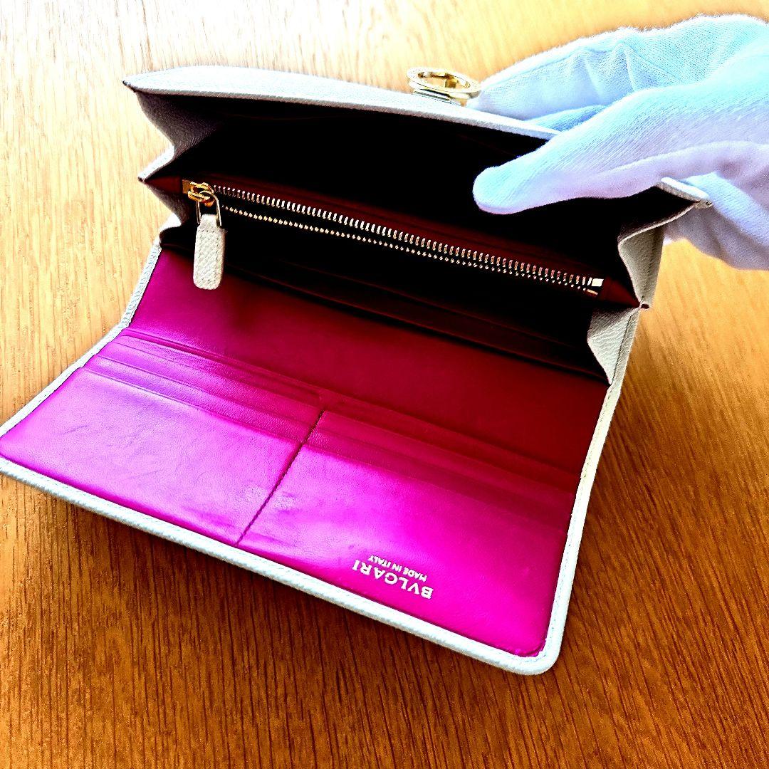 ブルガリブルガリ　ホワイト 長財布 　ビーゼロワン　箱　保証書　ショッパーリボン