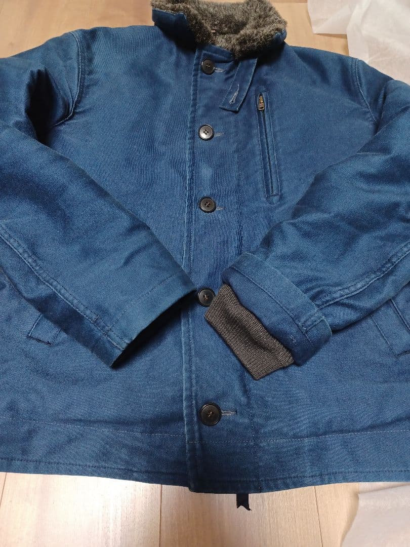 美品 ブルーブルー インディゴ ジャーマンクロス N-1 デッキ ジャケット M