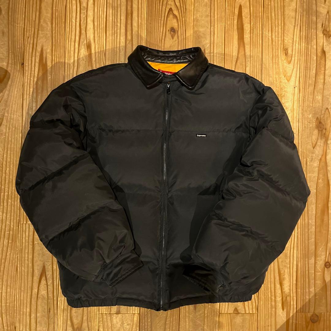 ジャケット・アウター Supreme Leather Collar Puffy Jacket /M