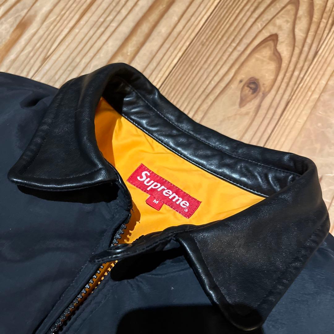 ジャケット・アウター Supreme Leather Collar Puffy Jacket /M