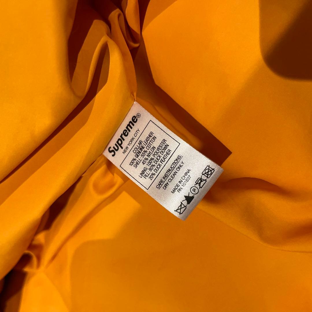 ジャケット・アウター Supreme Leather Collar Puffy Jacket /M