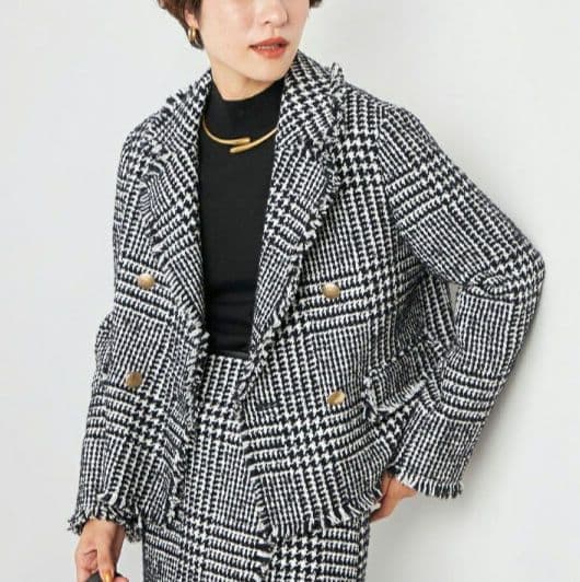 新品タグ付きノーリーズsophi 千鳥格子　ジャケット　金ボタン