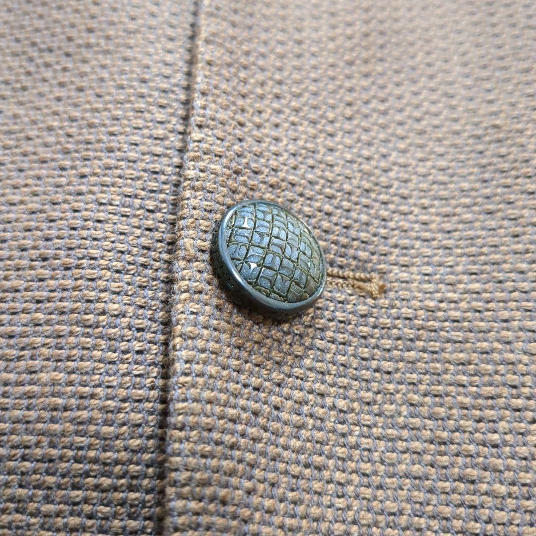 美品 タリアトーレ ダカール アンコンジャケット ブラウン リネン 46サイズ