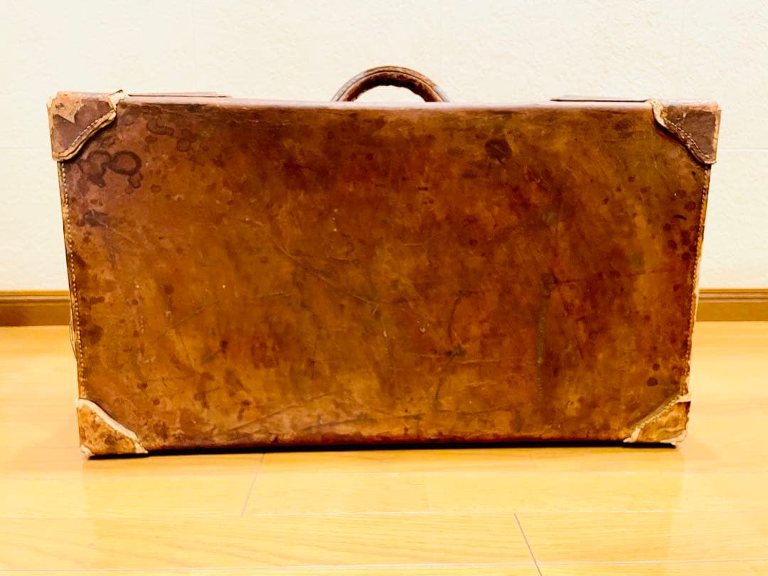 アンティークトランク 戦前品 満州国時代物 激レア 本革トランク