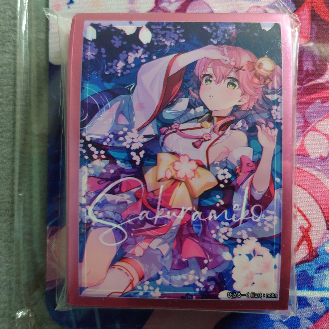 α1 ホロライブ 桜&水に浮かぶ&波紋 さくらみこ スリーブ&プレイマット