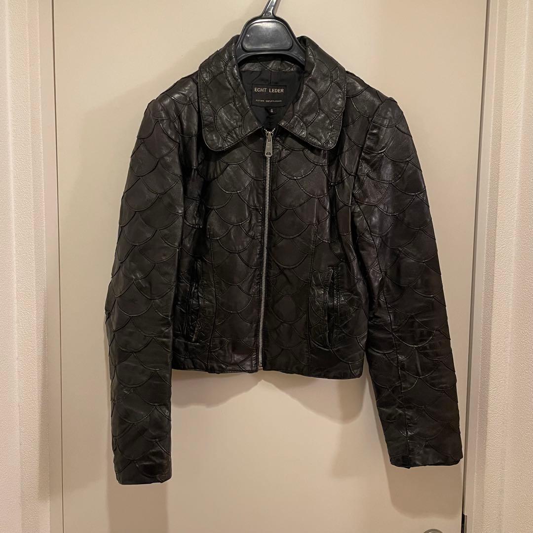 70s ヴィンテージ ユーロ クラフト系 ライダースジャケット レザージャケット