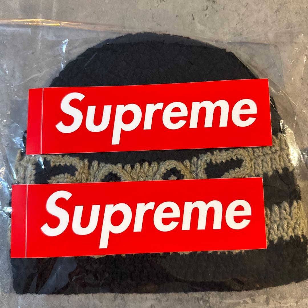 帽子 Supreme Crochet Logo Beanie \"Black\"