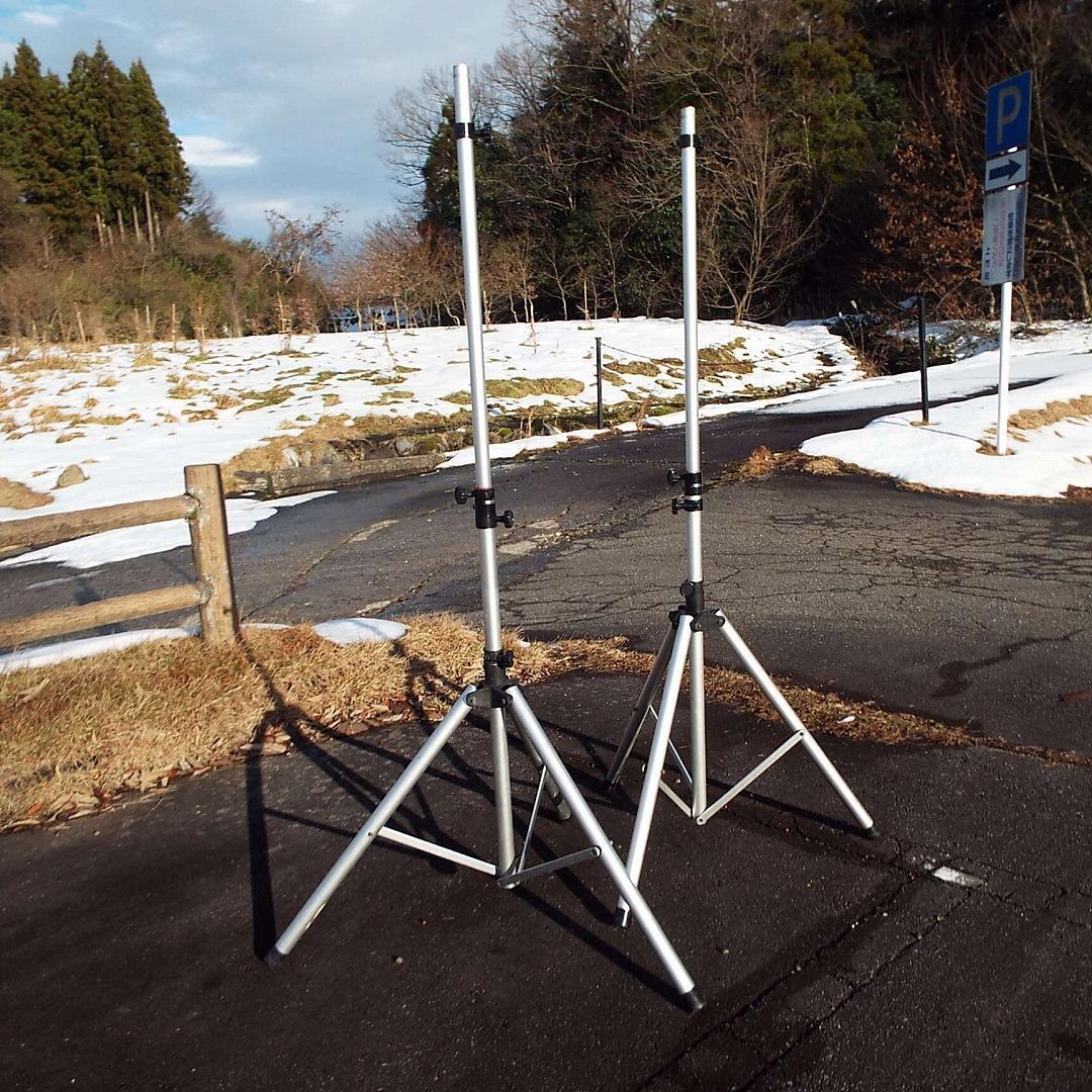 OHASHI_PA用スピーカースタンド_1870mm_アルミ_白_2本セット