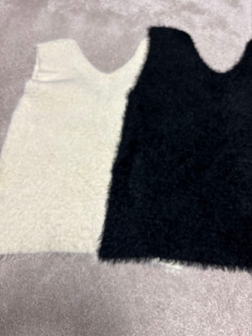 NATURAL BEAUTY BASIC ヘアリーニットベスト　2枚セット