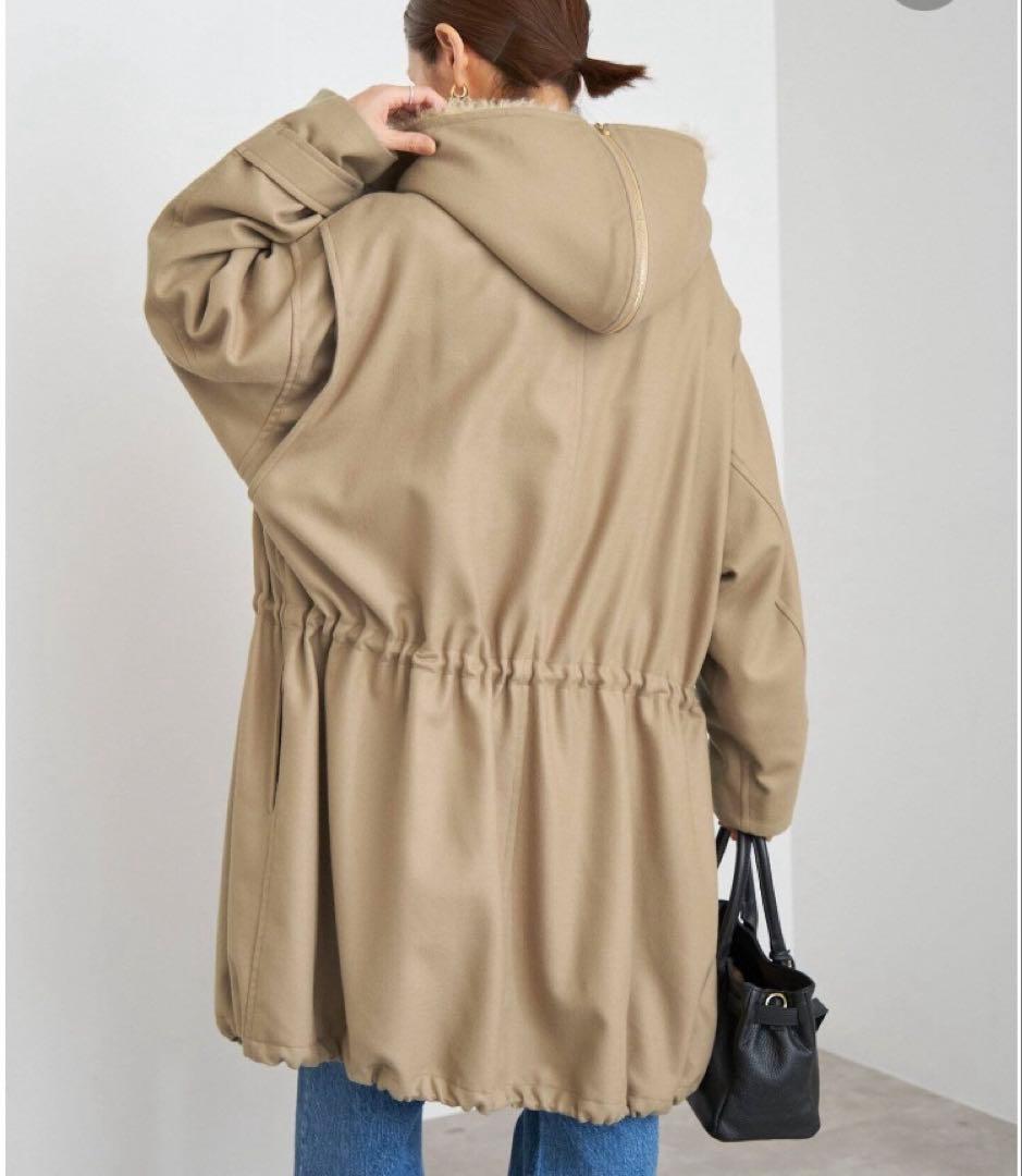 【タグ付新品】IENA24AW定価72,600円ウールモッズコートベージュ38