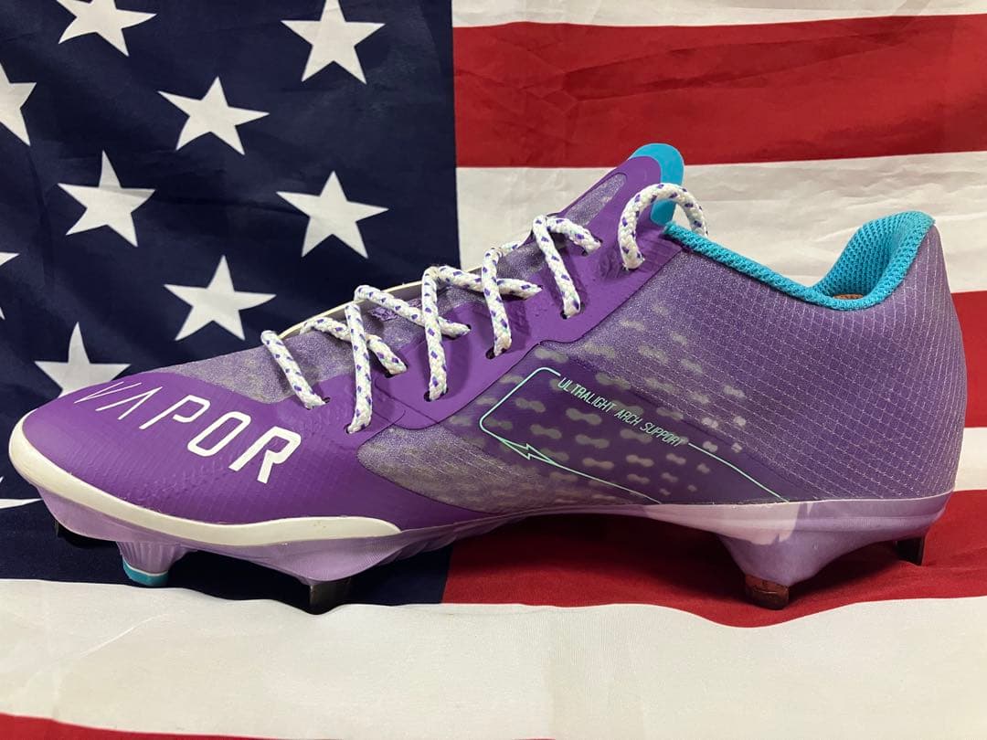 【日本未発売】NIKE ナイキ　野球 スパイク　27cm パープル　ホワイト