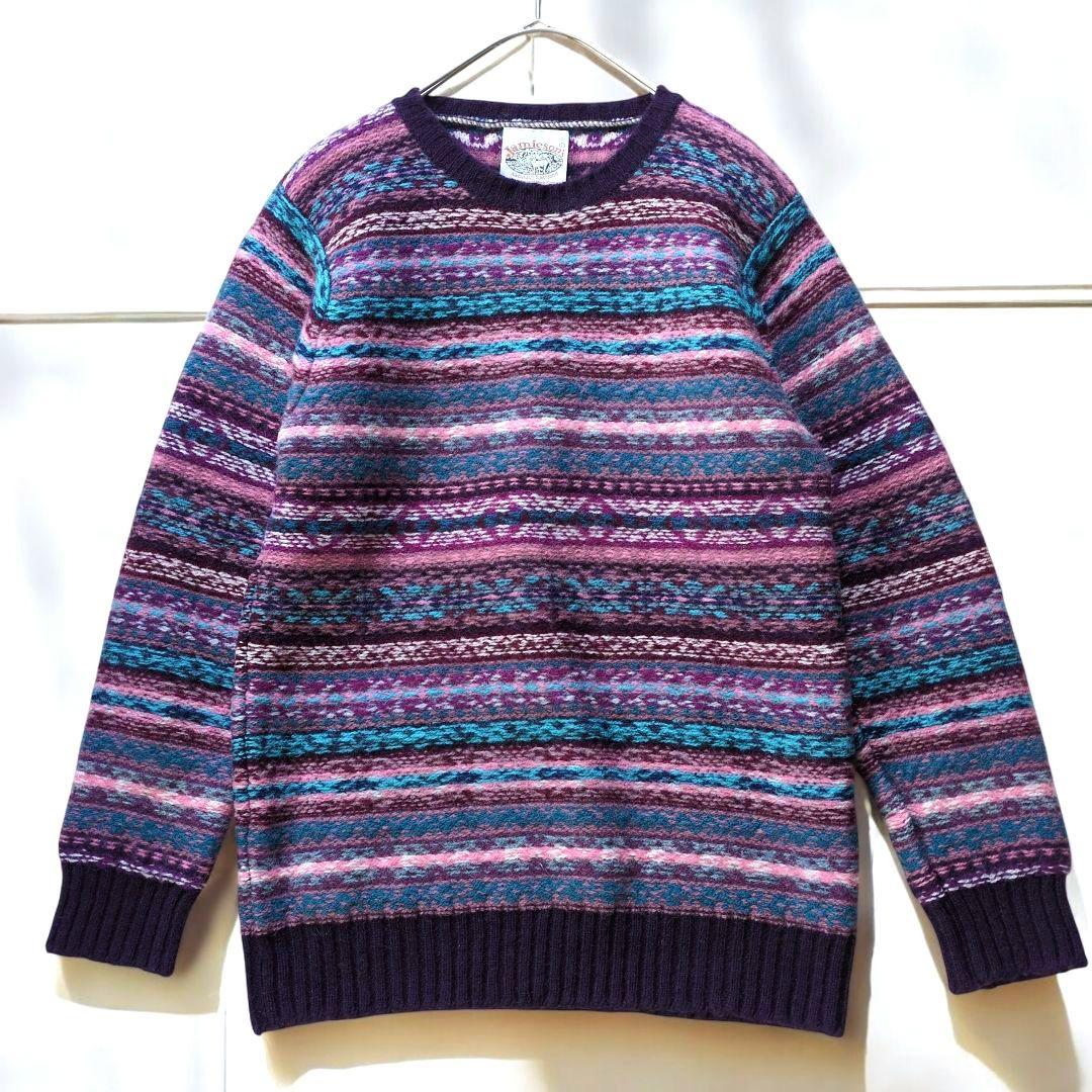 美品 Jamieson's フェアアイル ニットセーター 総柄 L ユニセックス