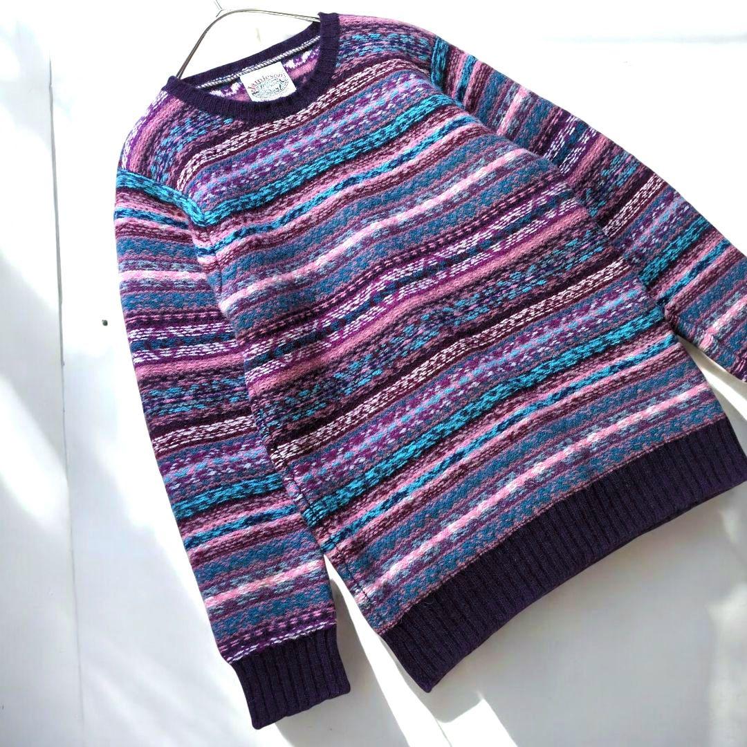 美品 Jamieson's フェアアイル ニットセーター 総柄 L ユニセックス